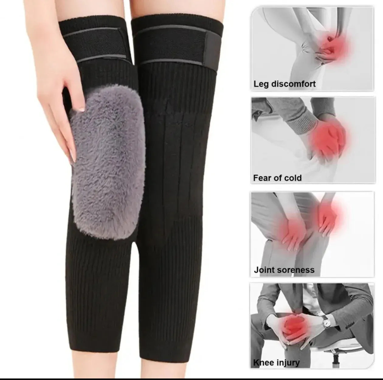 2 Pcs Winter Warm Knee Pads for Men And Women