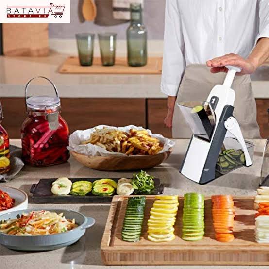 5 IN 1 Vegetable Cutter - Versatile Kitchen Tool for Slicing, Dicing, Chopping, and Julienne