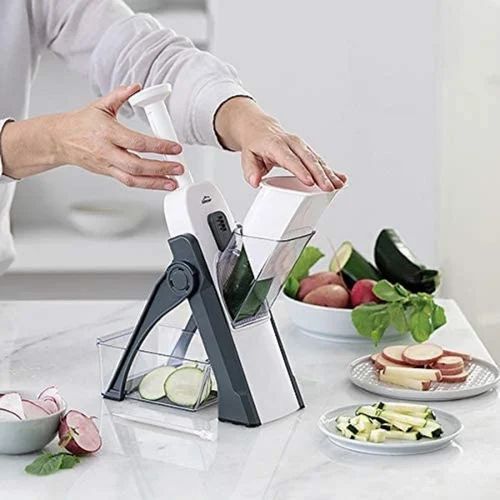 5 IN 1 Vegetable Cutter - Versatile Kitchen Tool for Slicing, Dicing, Chopping, and Julienne