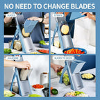 5 IN 1 Vegetable Cutter - Versatile Kitchen Tool for Slicing, Dicing, Chopping, and Julienne